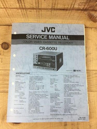 Jvc 600u manuale di - jvc,